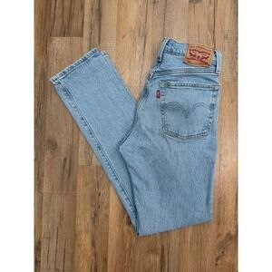 Levi's 501 Jeans Women W24 L30 Light Wash Button Fly Straight Denim